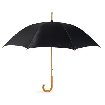 Umbrella with wooden handle