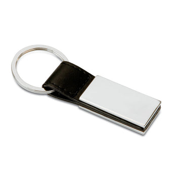 RECTANGLO PU and metal key ring