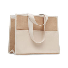 CAMPO DE GELI Jute and canvas cooler bag