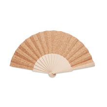 FANNY CORK Wood hand fan with cork fabric