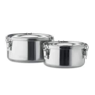 ELLES Set of 2 stainless steel boxes