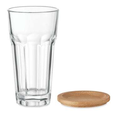 SEMPRE Glass with bamboo lid/coaster