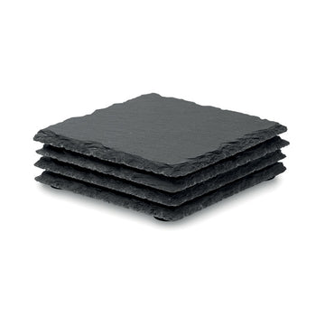 SLATE4 Slate coasters with EVA bottom