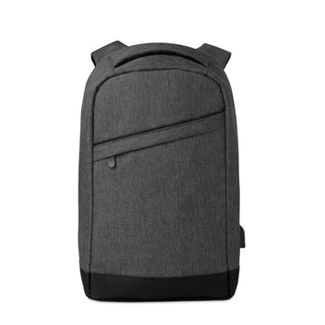 BERLIN 2 tone backpack incl USB plug