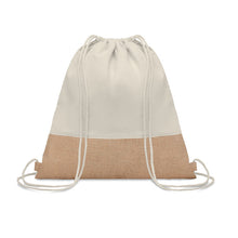 INDIA Drawstring bag w/ jute details