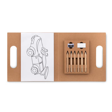 FOLDER2 GO Colouring set with 6 pencils