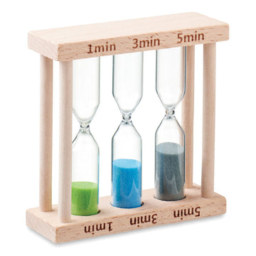 EI Set of 3 wooden sand timer